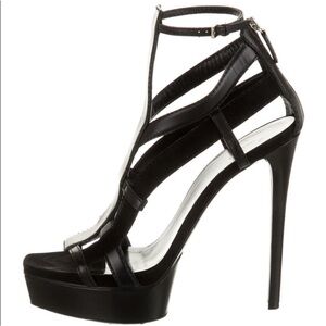 Gucci Black Strappy Platform Heels